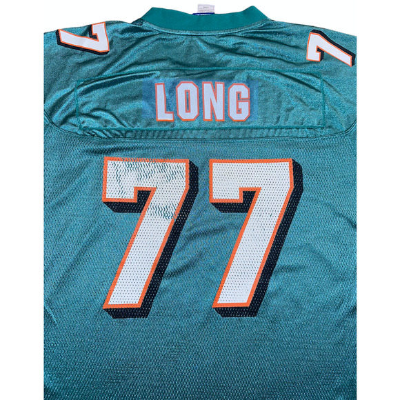 NFL Miami Dolphins Football Jersey #77 Jake Long Authentic‎ Reebok Size: L - Picture 2 of 6
